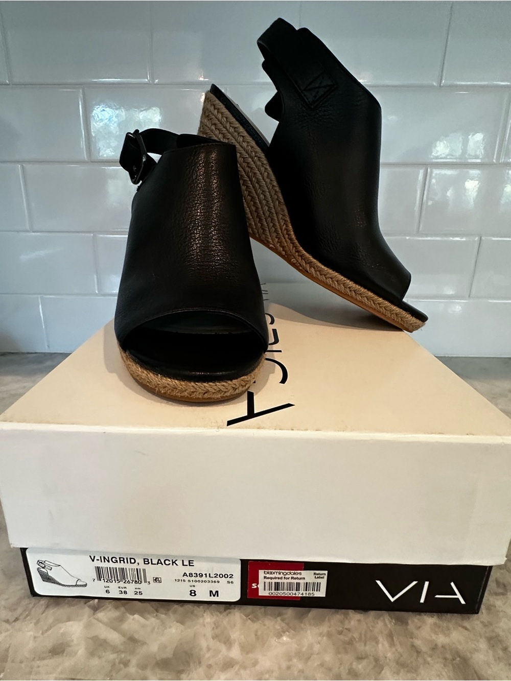Via Spiga Shoes, Ingrid, Black, Size 8, Box